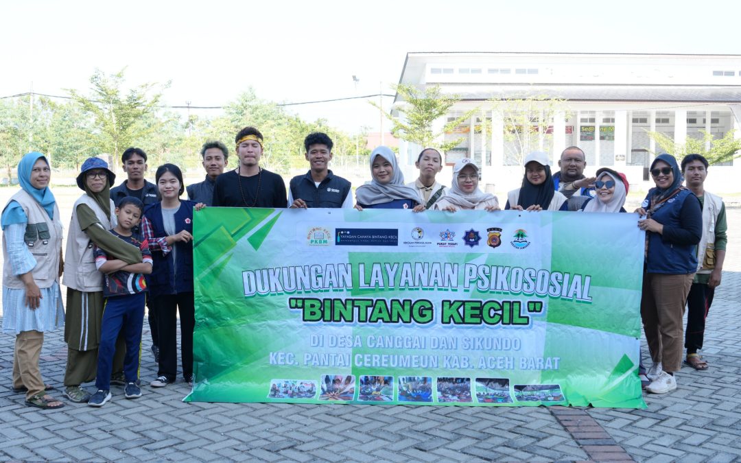 FISIP UTU, Komunitas Bintang Kecil, Daratan Samudera serta RPMM (Relawan Petani Muda Milenial) Gelar Kegiatan Psikososial dan Penyaluran Donasi bagi Korban Banjir di Desa Canggai Pante Ceureumen, Aceh Barat